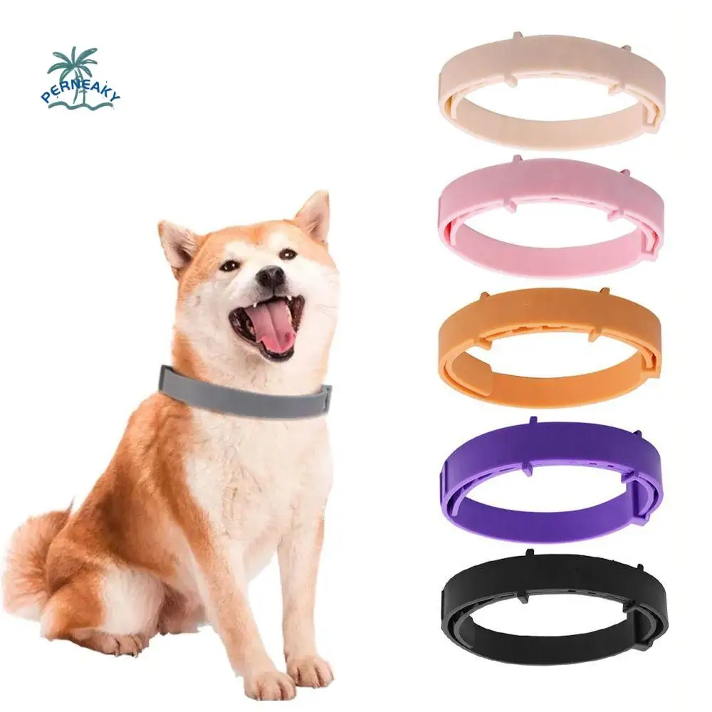 

Anti-mosquito Pet Flea Collar Adjustable Comfortable Tick Prevention Collar Waterproof Insect Prevention Dog Pheromone Collar