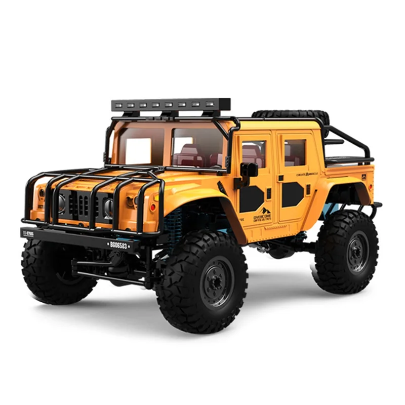 Vierwielaandrijving snelle RC auto 1/12–volledige schaal off-road klimmen simulatie buiten voor jongens, cadeau auto auto geel