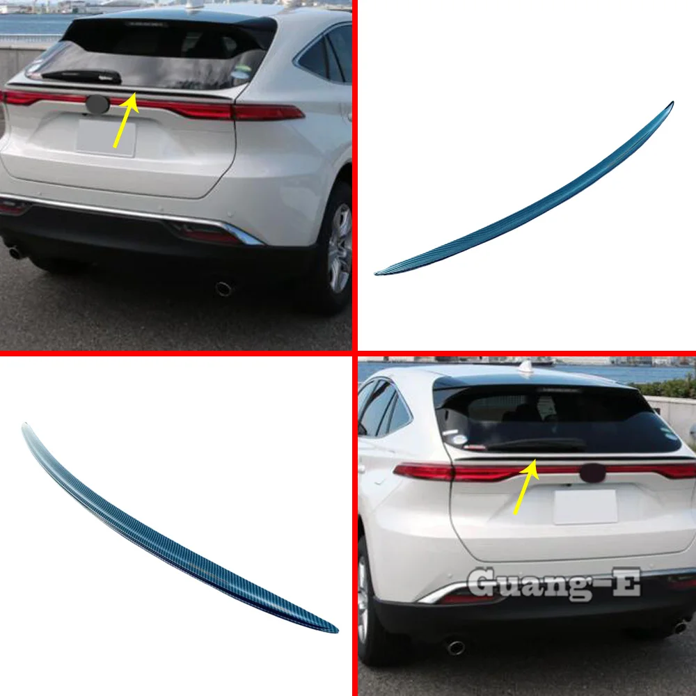 For Toyota Venza/Harrier 2021 2022 2023 2024 ABS Plastic Car Tail Wing Trim Rear Trunk Cover Spoiler Frame Exterior Accessories