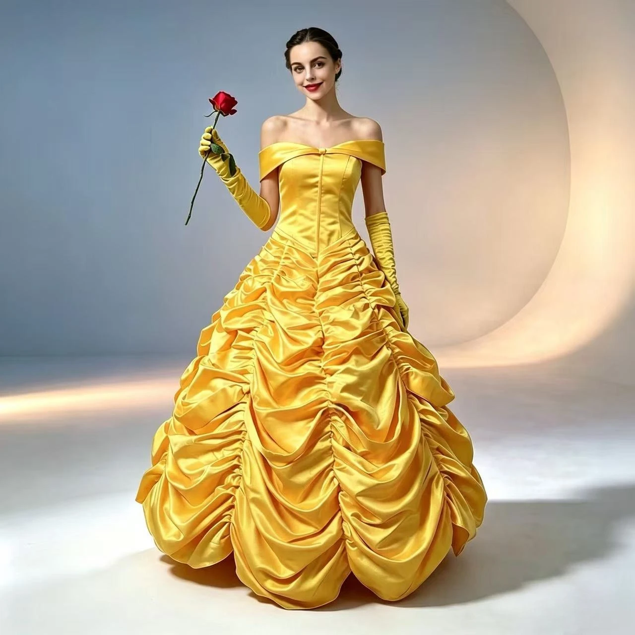 Beauty and Beast Prince Costume Halloween Princess Bell Costume Performance Princess Bell Dress