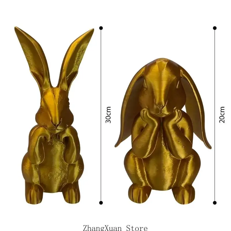 Anspruchsvolle Kaninchenfigur antiken Erscheinungsbild, modische Ergänzung für die moderne oder konventionelle – Detail 6