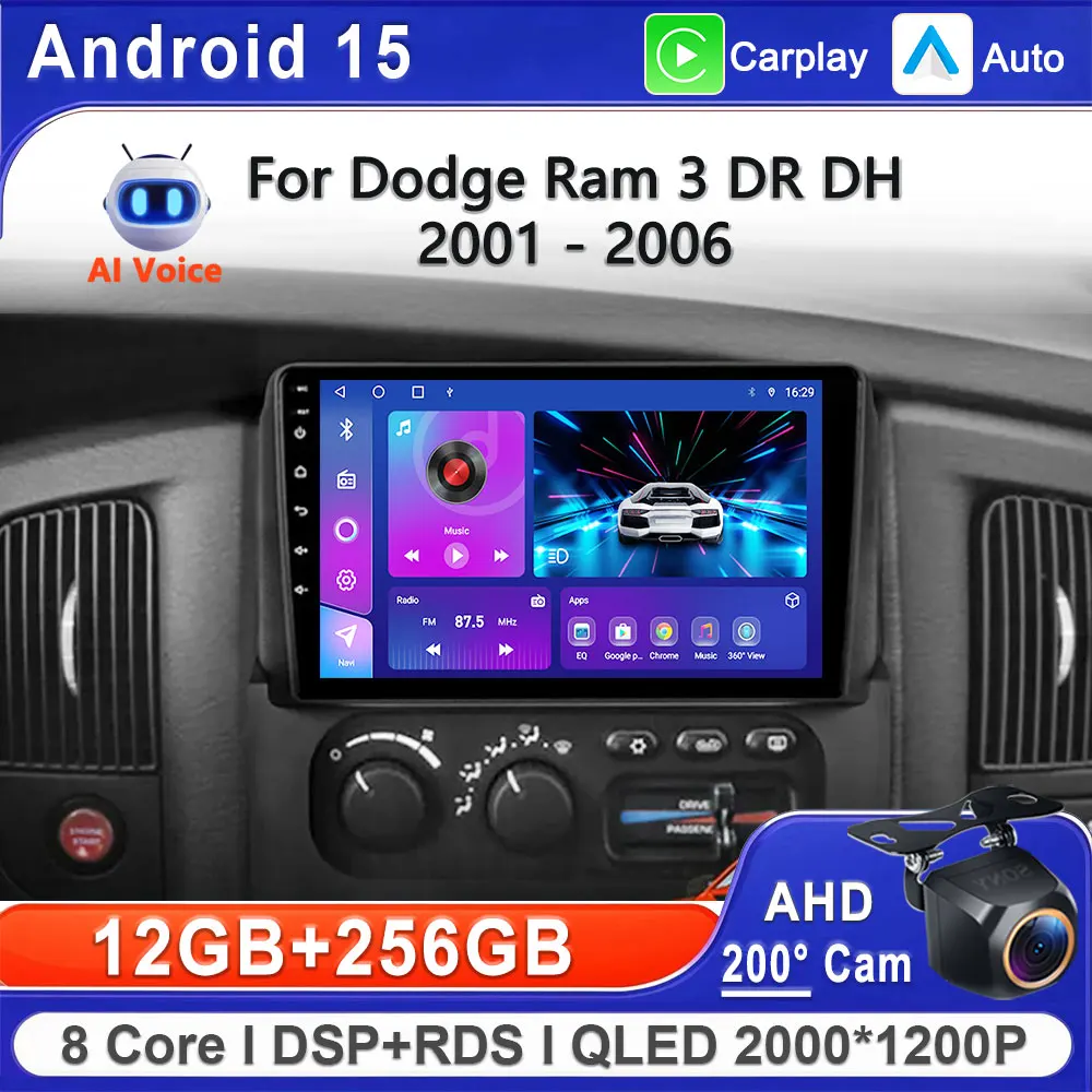 Android 16 For Dodge Ram 3 DR DH 2001 - 2006 Car Radio Multimedia Video Player Navigation GPS No 2din 2 din DVD Head Unit
