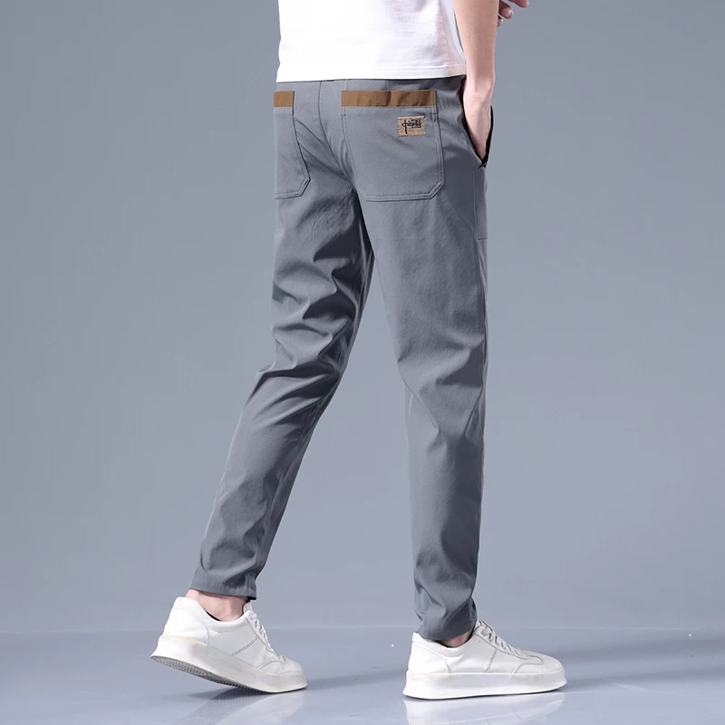 Men\'s Pants  Summer New Black Gray Thin Business Casual Golf Pants Outdoor Elastic Breathable Straight Leg Sweatpants