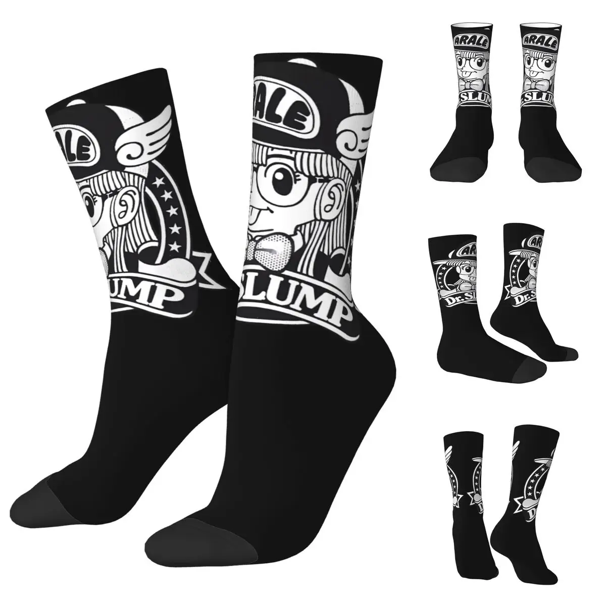 Arale Norimaki High elasticity polyester Men and Women printing Socks,fashion Applicable throughout the year Dressing Gift