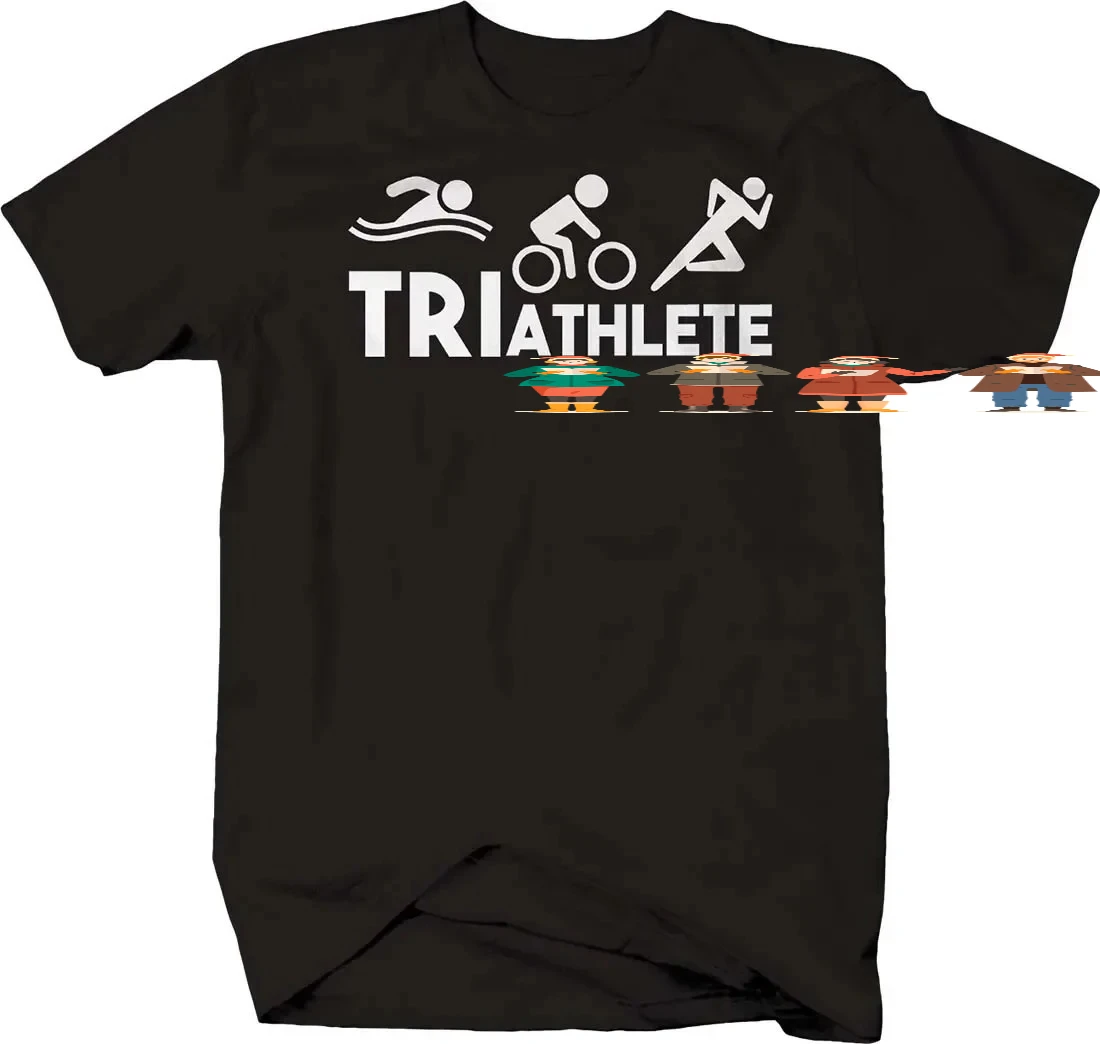 Triathlete Swim Bike Run Endurance Sport Stamina Persistence T-Shirt. Summer Cotton Short Sleeve O-Neck Mens T Shirt New S-3XL