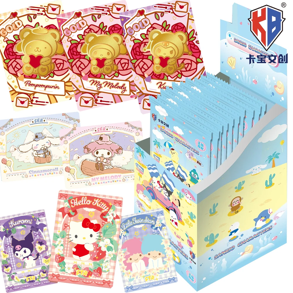

KABAO Genuine Sanrio Characters Collection Cards Exquisite Cute Anime Shining Stars Elegant Dessert Frame Cards Children Gifts
