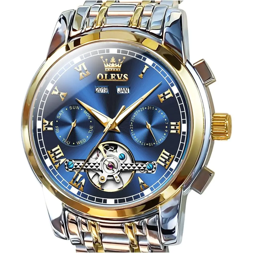 

Automatic Mechanical Tourbillon Stainless Steel Waterproof Luminous Luxury Men's Wrist Watches