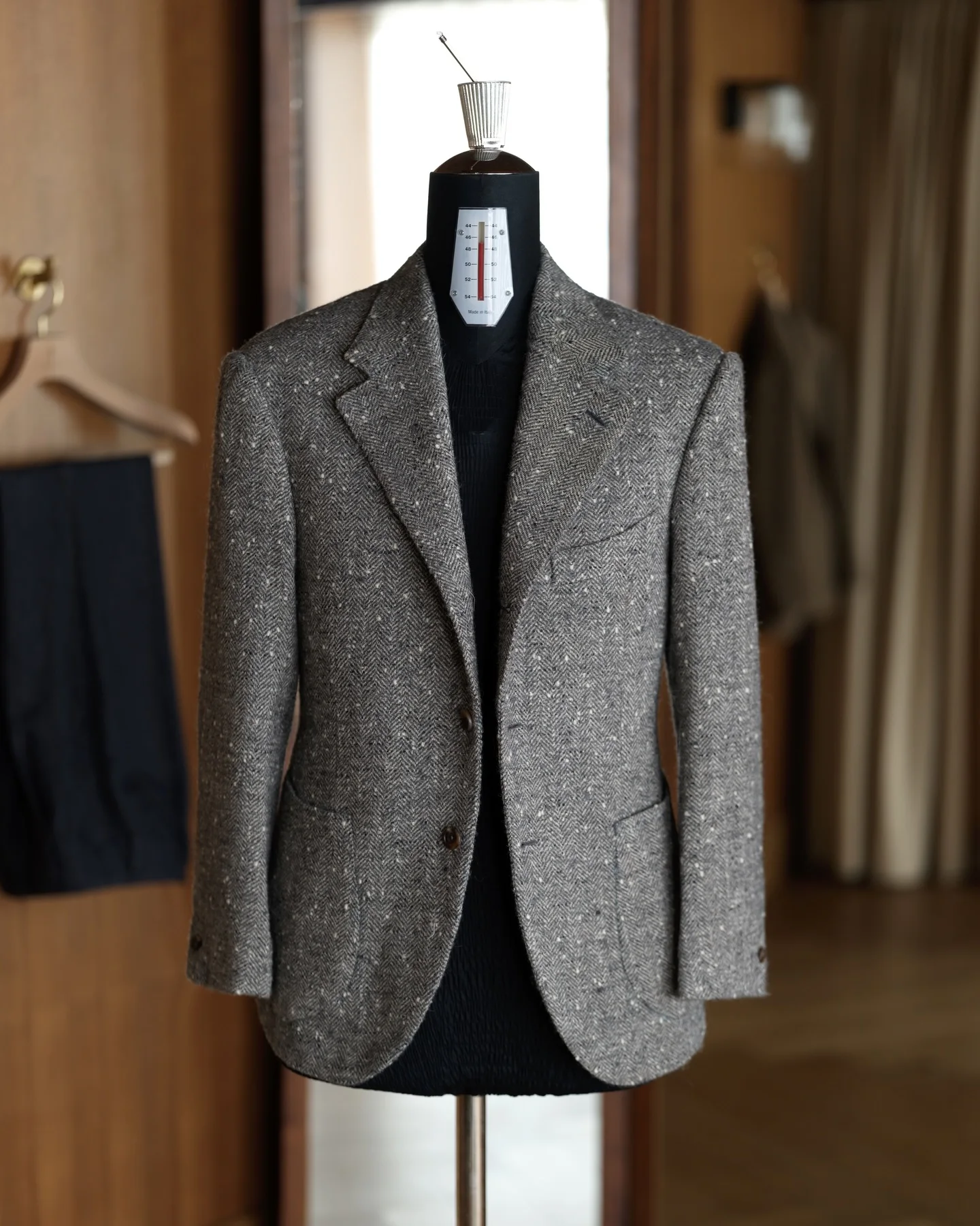 Winter Vintage Men Jacket For Wedding Notched Lapel Slim Fit Blazer Business Party Prom Custom Made Only Coat