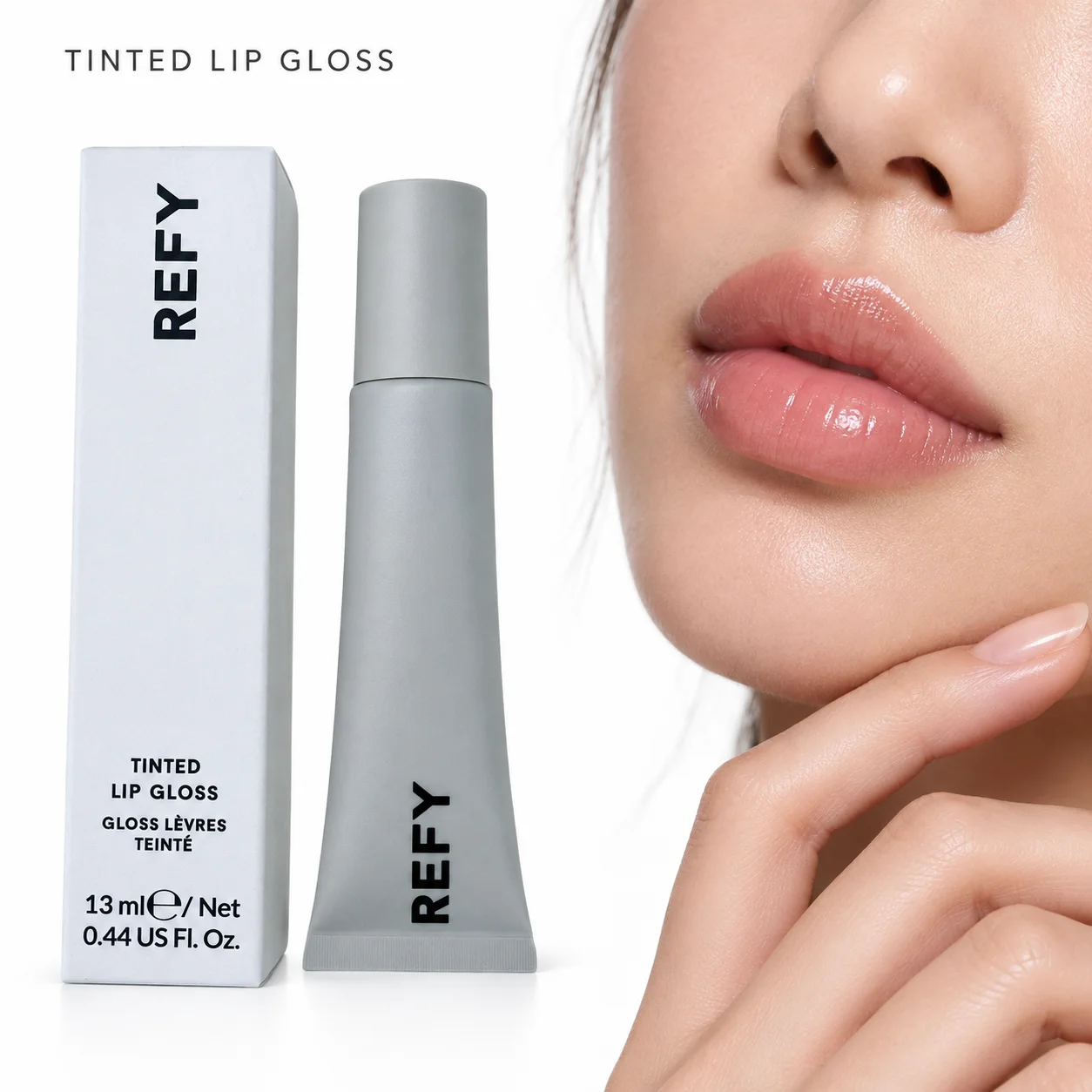 Peptide Lip Balm Gloss Moisturizing Lip Treatment Non Sticky Glass Shine Cooling Metal Tip Clear Lip Glaze Makeup