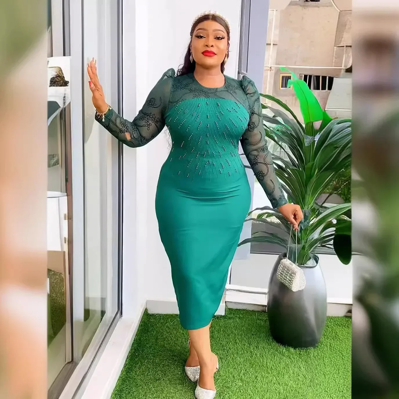 Robe de Soirée Africaine en Clip pour Femme, Tenue de Mariage, Dashiki, Vêtements Africains, 2024