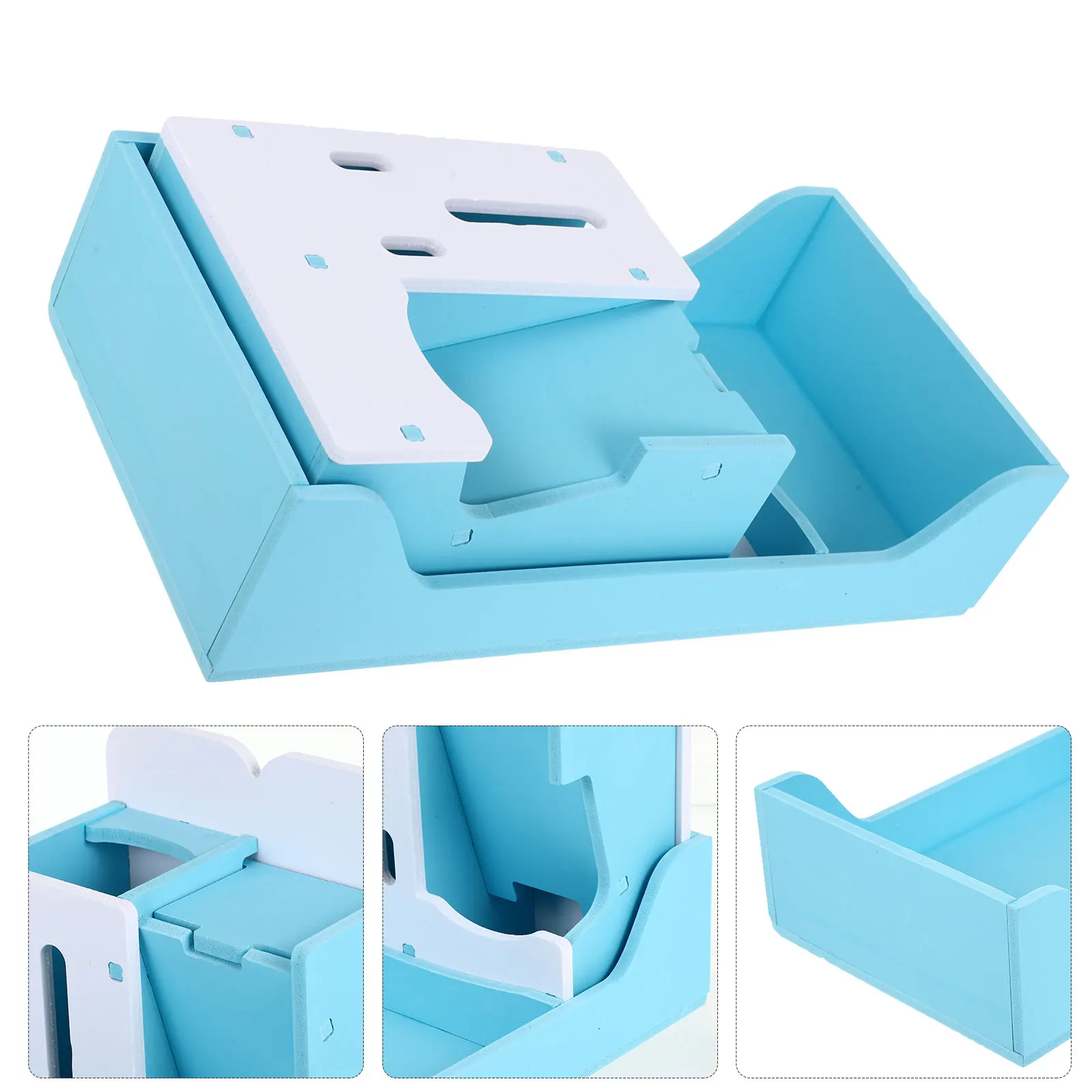 

Pet Food Basin Water Bottle Hamster Container Bowl Kettle Supplies Holder Small Pet Supplies Durable 3 in 1 Detachable Toilet