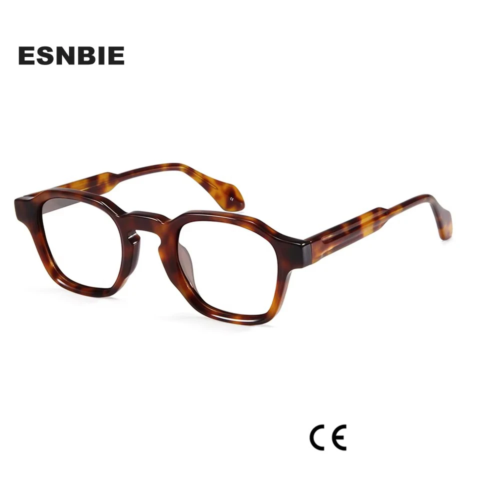 

Grade Bevel Acetate Round Prescription Eyeglass Frames Women Designer Brown Tortoise Myopia Eye Glasses For Men Oculos Feminino