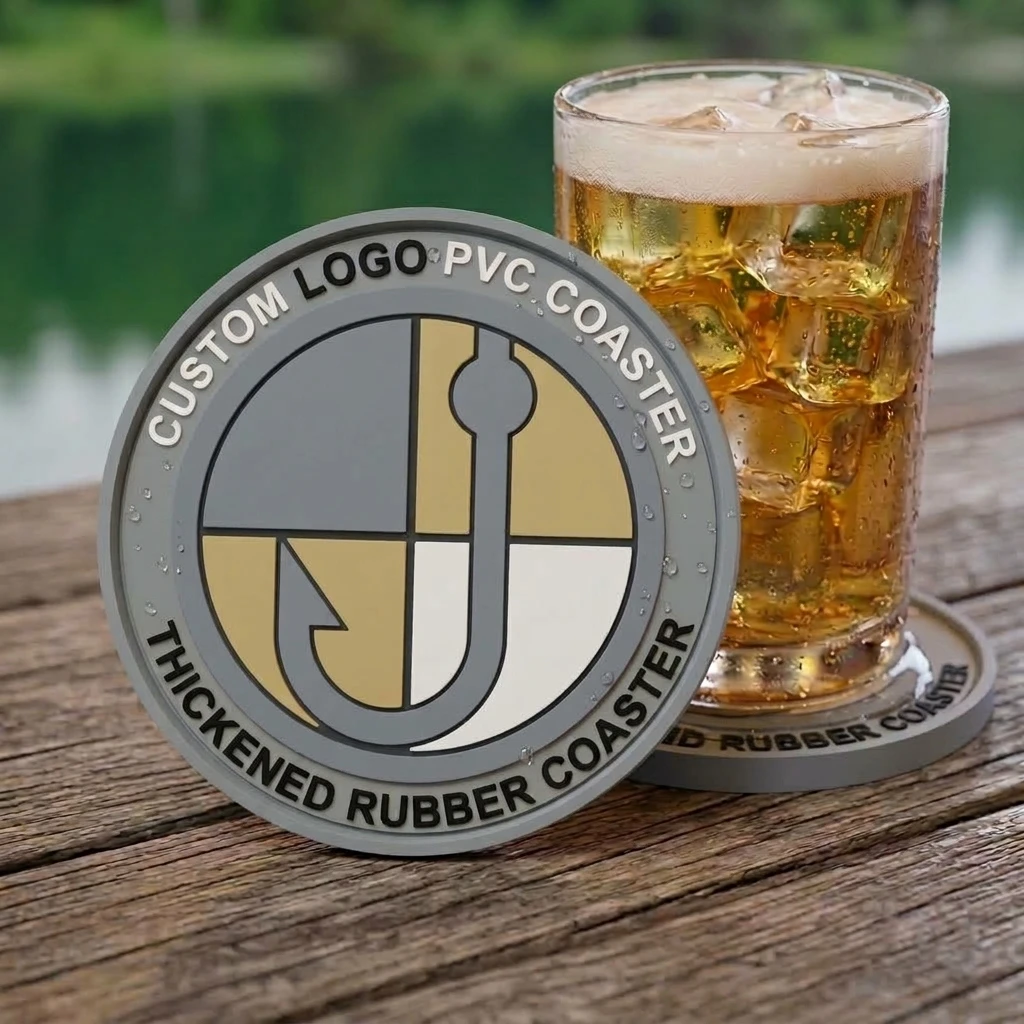Durable Heat Resistant Soft Rubber Coaster Custom Logo Printing PVC Cup Mat For Bar Home