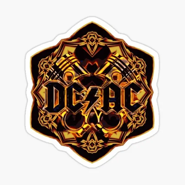 High Quality DCAC DC AC Music Decal Motocross Racing Laptop Helmet Trunk Wall Vinyl Car Sticker Die Cutting Waterproof PVC