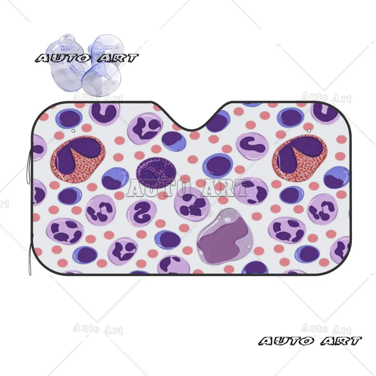 

Large White Blood Cell Pattern Sunshade Windscreen Car Front Windshield Window Sun Visor Accessories Covers