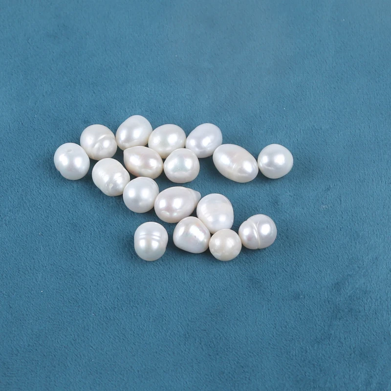 10-11mm Cultured Natural White Loose Beads Freshwater Rice Pearl Beads