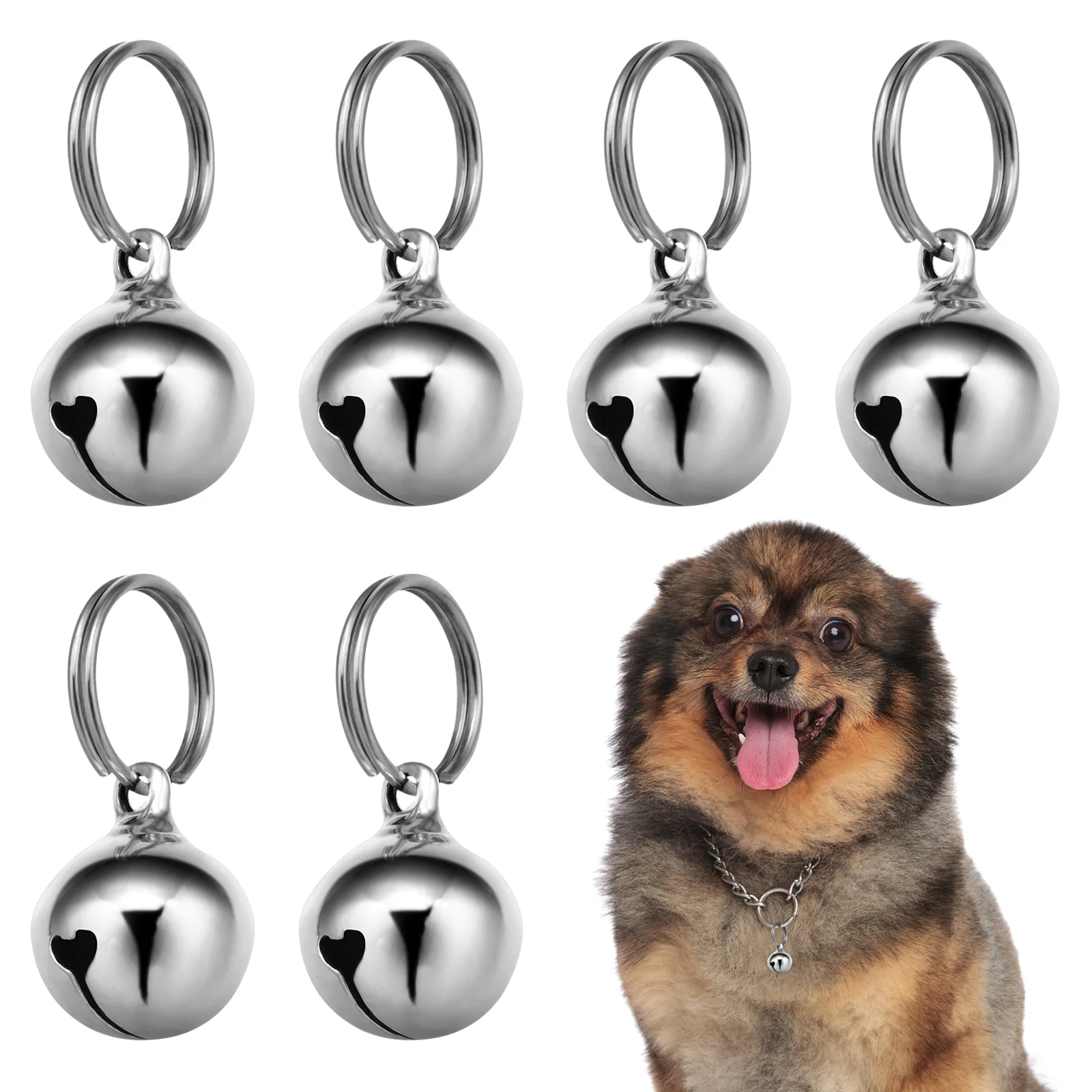 

6pcs Cute Pet Bell Accessories Durable Copper Bells for Small Cats Dogs Collar Charms Excellent Jingle Sound Festive Decoration