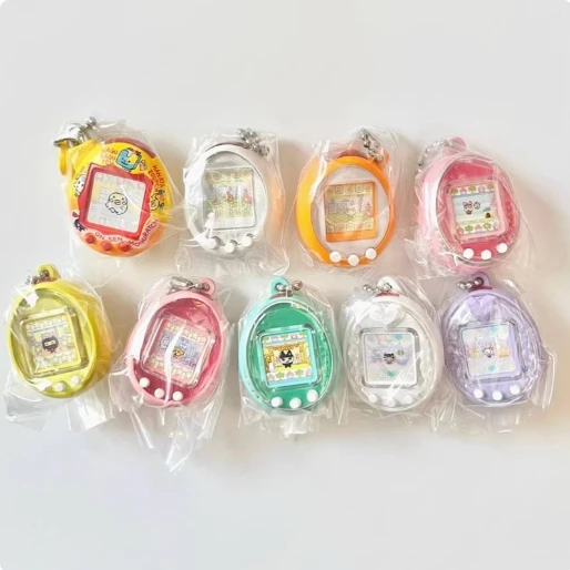 Tamagotchi Gashapon Capsule Toy Electronic Pets Game Console Model Pendant Key Chain Decoration Collectible Toys Children\'s Gift
