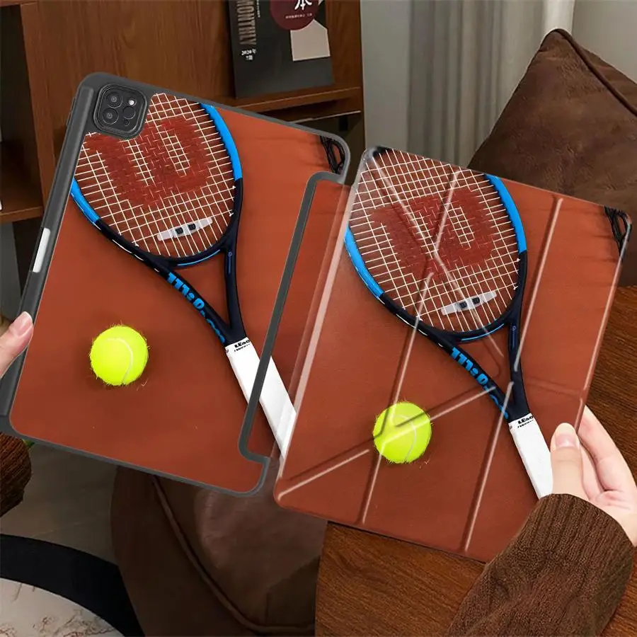 

Чехол-подставка для планшетов iPad Pro 2025, Pro 11-го, 10-го, 9-го, 8-го, 7-го поколений, 12.9 дюймов, Air 4, 5, M3, M2, M4, 11 дюймов, Mini 6, 7, для игр в теннис