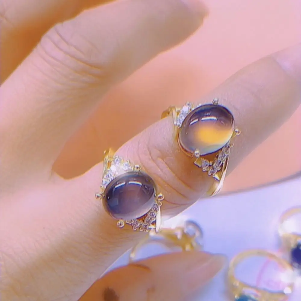 Temperature Control Color Retro Adjustable Mood Rings Moon Stone Fashion Changing Color Ring Oval Jewelry