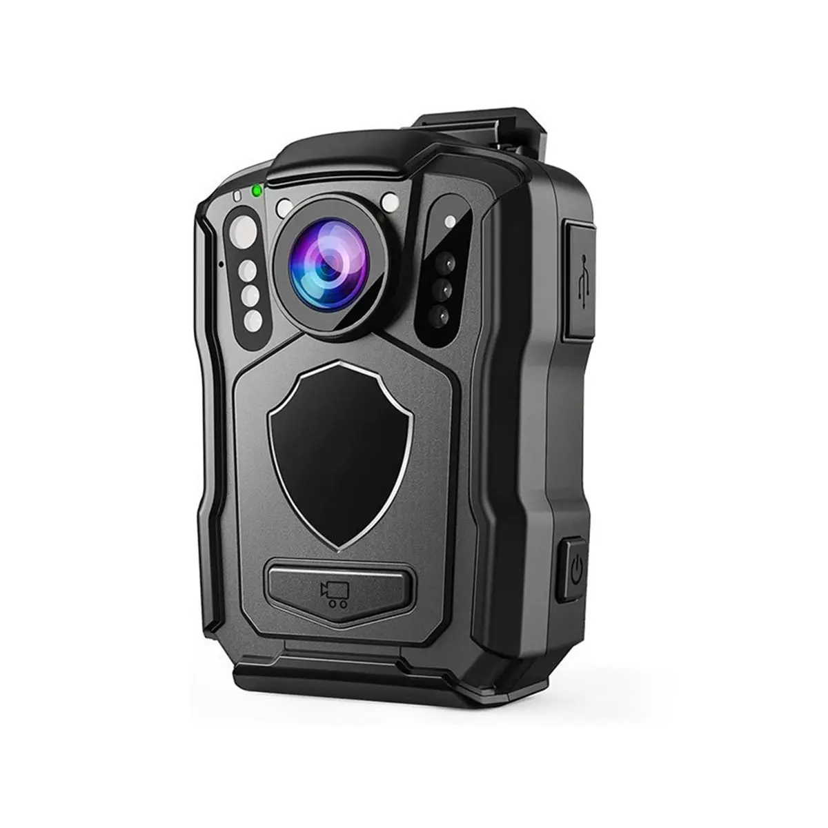 48MP 2K Body Camera Recorder 64GB Night Vision IR IP67 Waterproof Dashcam with 2.0inch TFT LCD Screen Flashing Lights