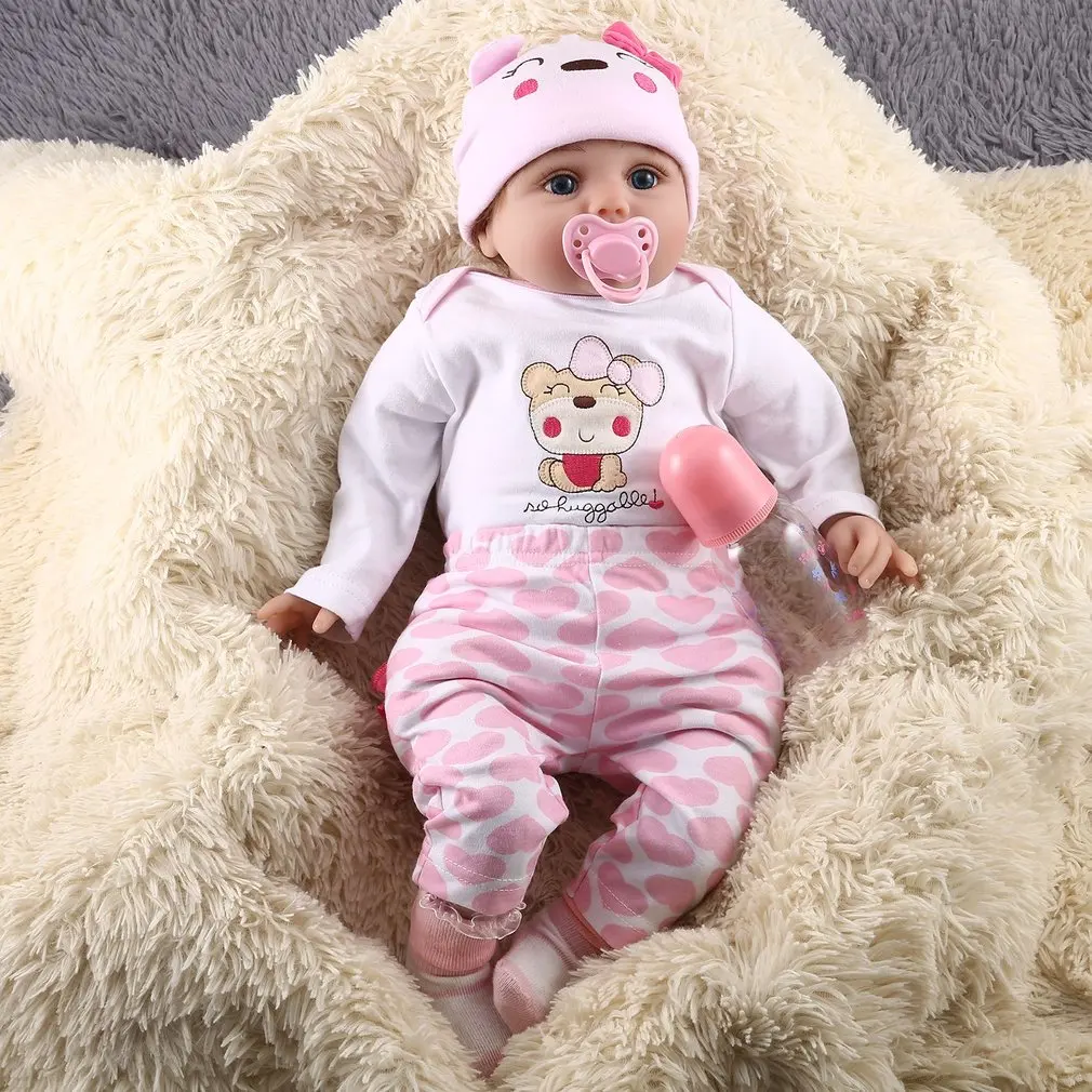 

55CM 6PCS/SET Cute Kids Reborn Baby Doll Soft Lifelike Newborn Doll Girls Toy Birthday Gifts For Child Bedtime Early Education