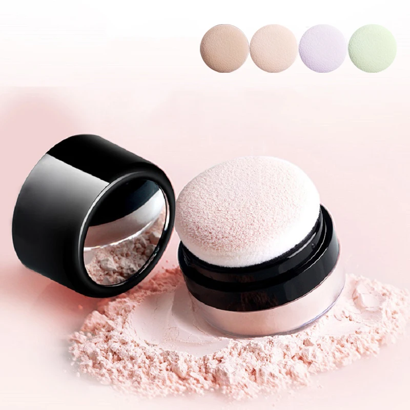 6 Color Loose Powder Waterproof Long Lasting Setting Oil-control Matte Face Powder With Mushroom Head Women Beauty Cosmetic Tool