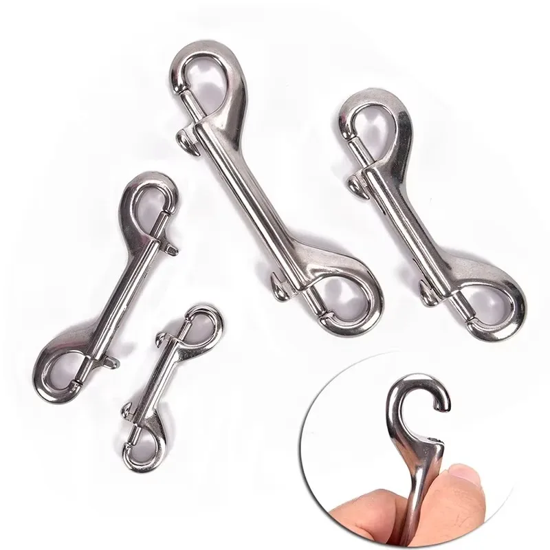 Stainless Steel Scuba Diving Double Ended Hook Snap Bolt kit Quick Draw Multifunctional Swimming Accessory Dog Leash Horse Tack
