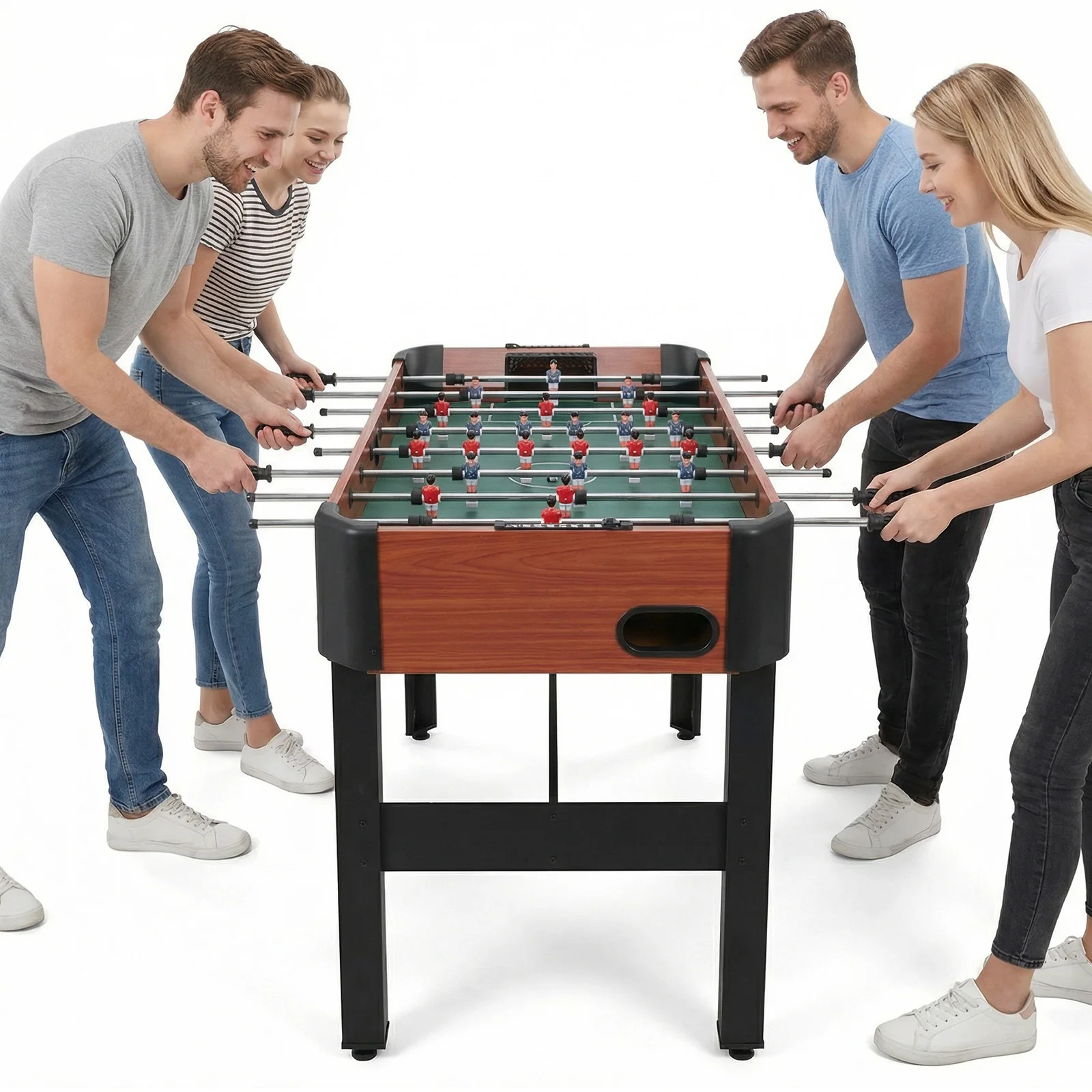 

47-дюймовый аркадный настольный футбол с счетчиком очков, для дома и семьи, для взрослых, с противовесом и унифицированными элементами