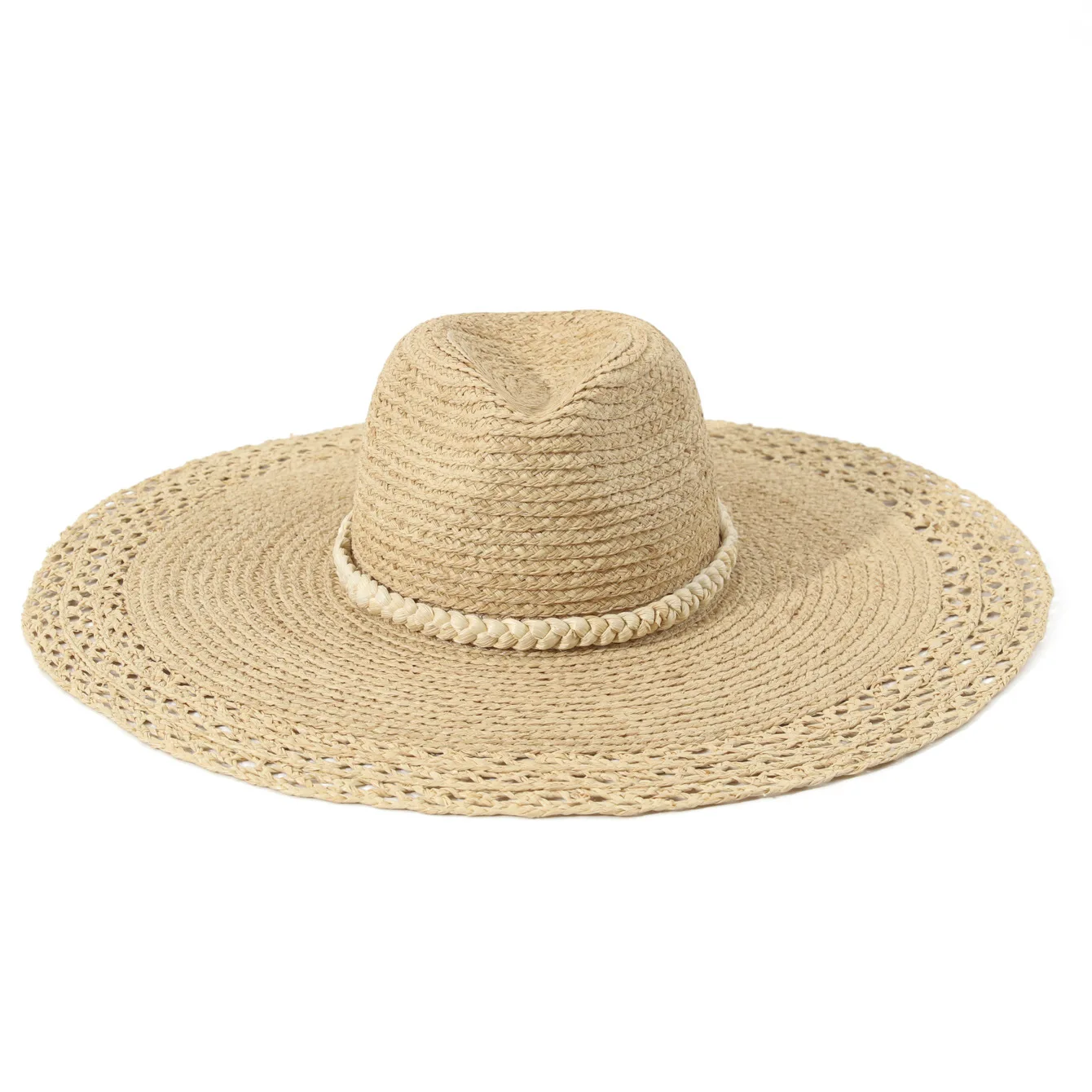 Extra Wide Brim Rafia Straw Beach Hat for Photo, High End Summer Cap, шляпа