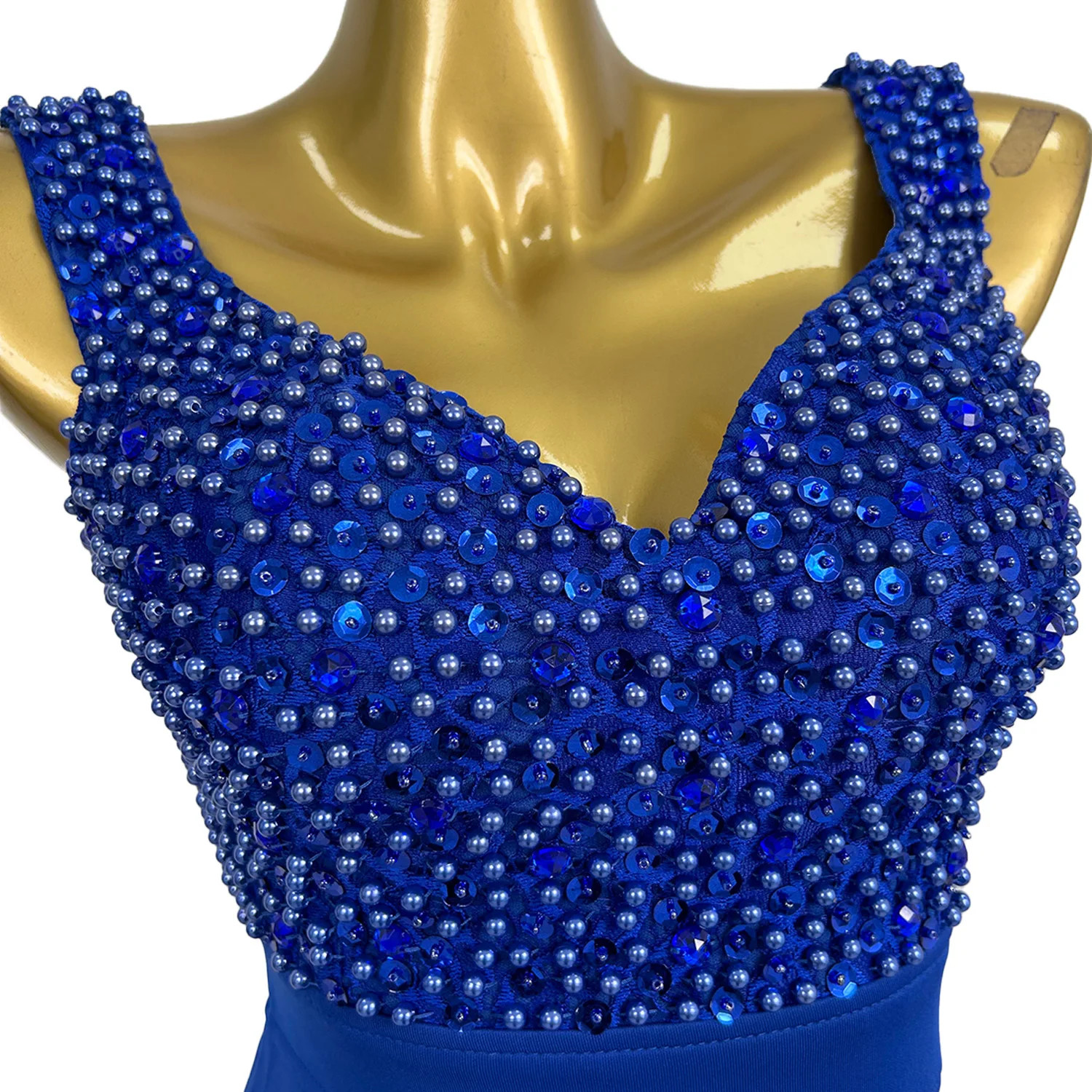 

Elegant Women Blue Rhinestone Fishtail Skirt High-End Dinner Wedding Cocktail Party Dress Red Carpet Runway Performance Dress