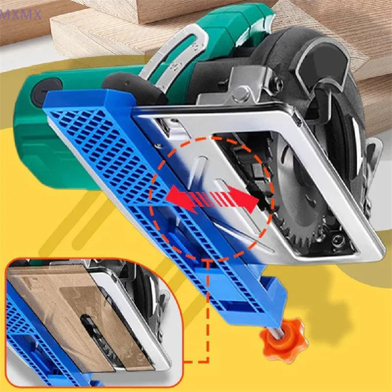 1pc13.5-19.9cm guia de base de máquina de corte ajustável serra circular elétrica fresagem posicionamento braçadeira tarefas ferramenta para trabalhar madeira