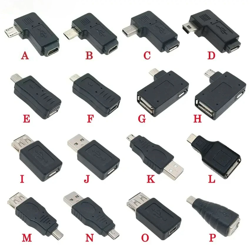 1pc Micro/Mini USB or USB 2.0 Male Female Printer Usb Plug Jack Power Connector Charging Adapter for Phone MP5 Ect