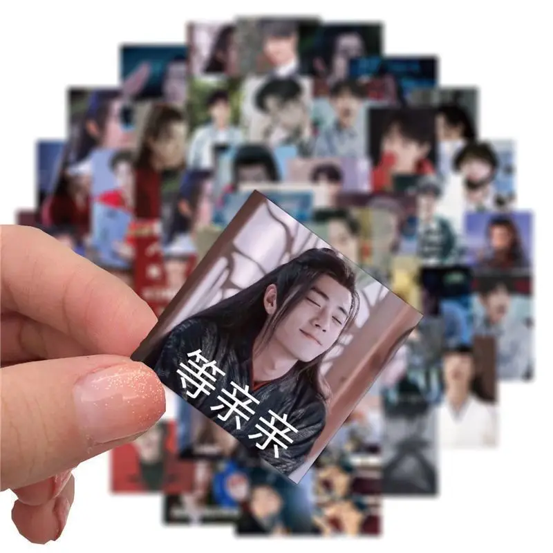 40/50/56/60pcs SET Xiao Zhan Wang Yibo Waterproof Stickers Bo Jun Yi Xiao Fun Hand Account Cute DIY Material Star Surroundings