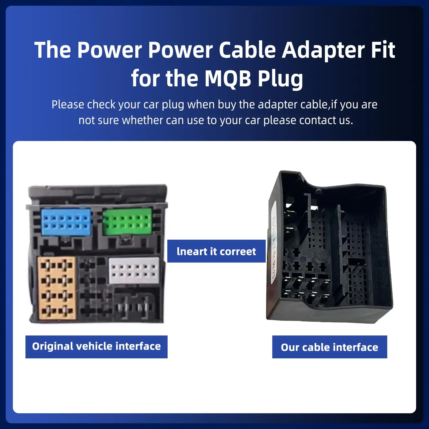 كابل توصيل الطاقة لواجهة راديو السيارة MQB العالمي لسيارة Volkswagen VW SEAT Skoda مشغل صوت الفيديو الوسائط المتعددة Autoradio