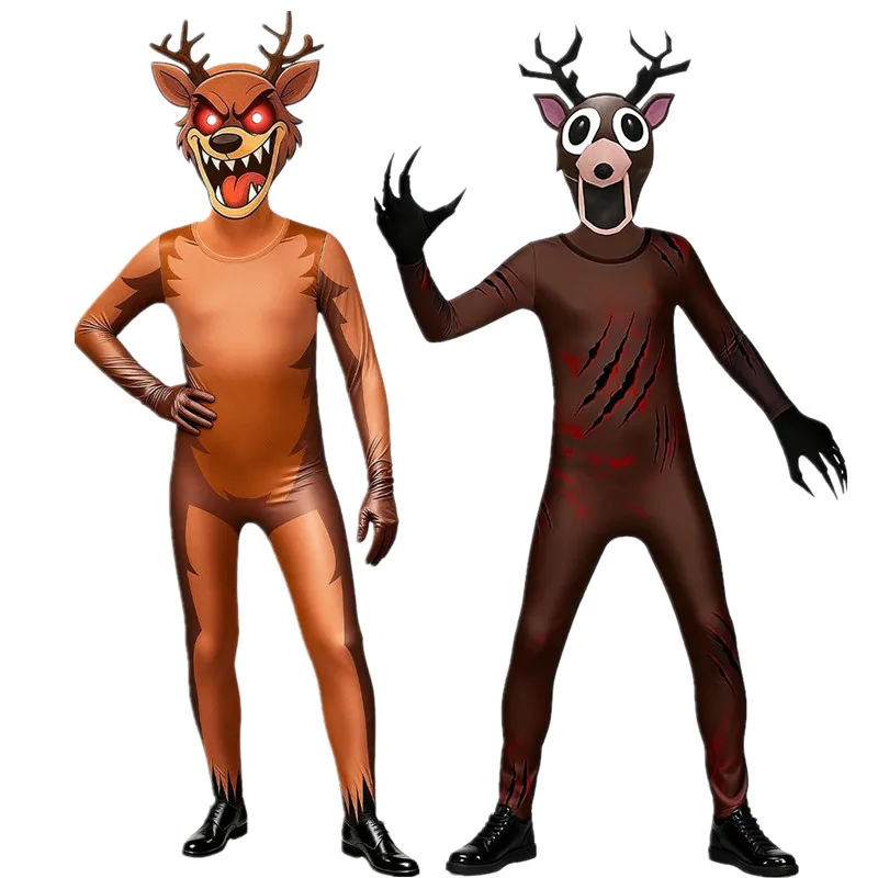 

Halloween Children's 99 Night Deer Monster Terror Forest Costume Bambi Deer Party Game Set Parent Child Polyester Fiber