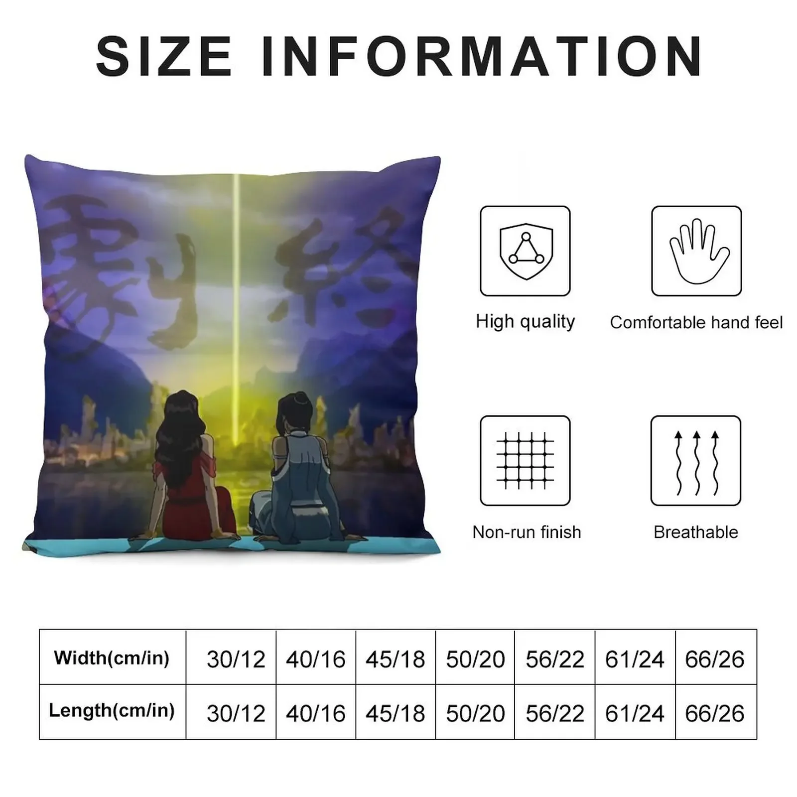 Korrasami with End Credits Throw Pillow Sofa Cushions Covers home decor items Christmas Pillowcase pillow