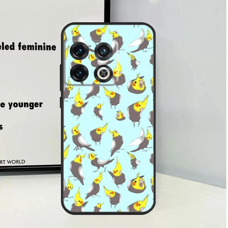 Cartoon Cockatiel Collage For OnePlus 12 11 9 10 Pro 8T 9RT 10T 10R 12R OnePlus Nord CE 2 Lite 3 2T N10 N20 N200 Case