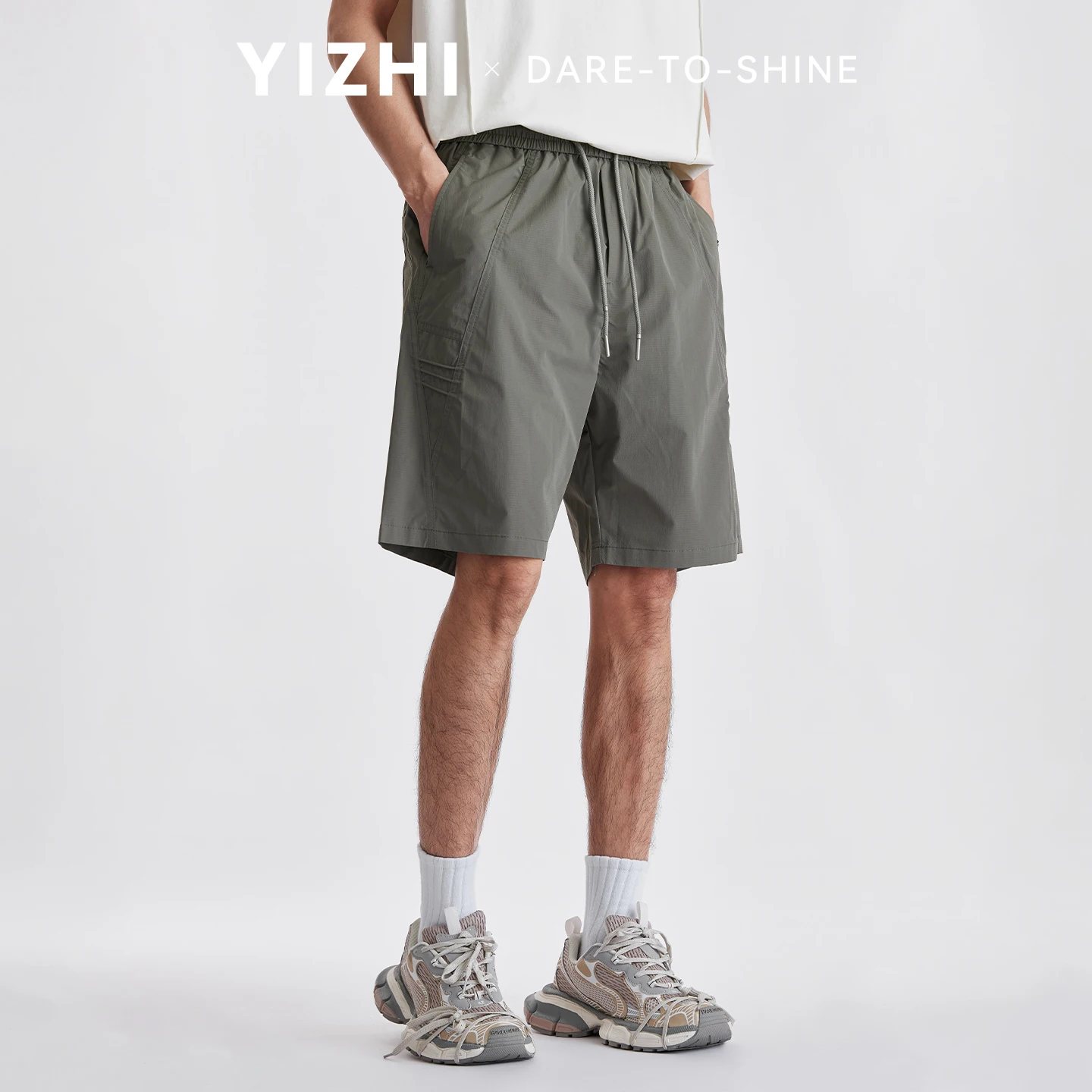 Men Quick Dry Deconstructed Cargo 5 Inch Shorts 2026 Summer Thin Loose Breathable Outdoor Casual Sports Knee Length Shorts
