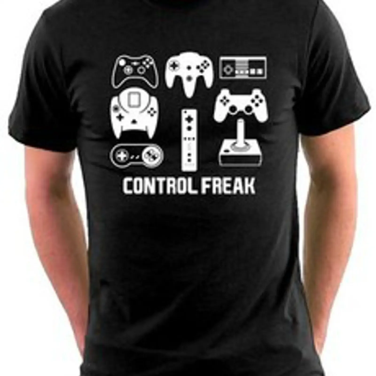 Control Freak T Shirt vintage Washed Slightly graphic Breathable streetwear Casual Versatile Unisex homme Stretched