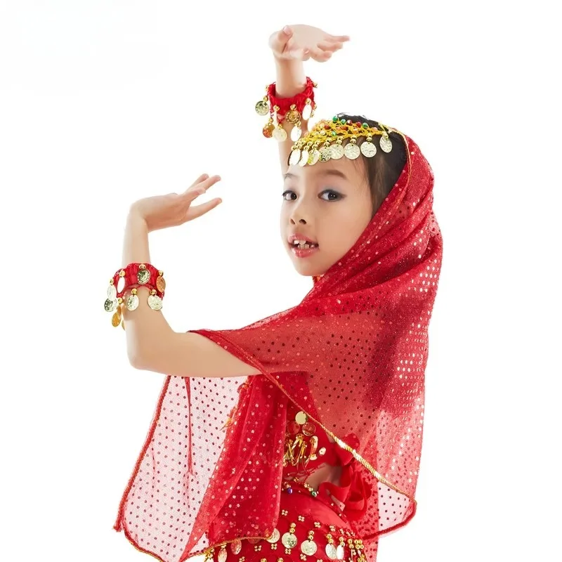 Детский браслет по индивидуальному заказу, одежда для танца живота, аксессуары, ювелирные изделия, аксессуары для рук, шифоновый подвесной браслет с монетами