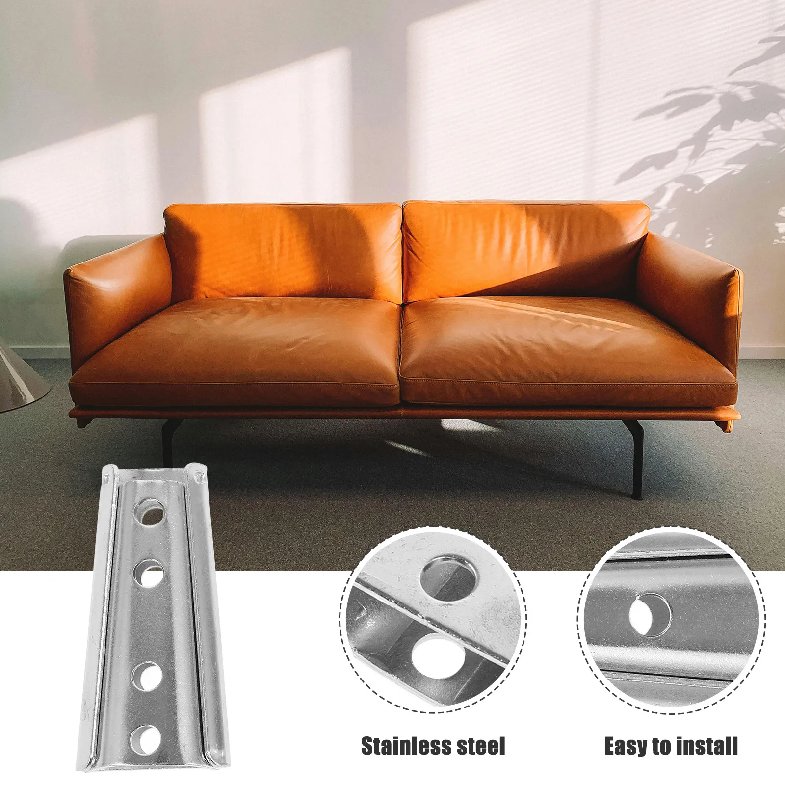 4Pcs Sofa Connectors Conical Sliders Heavy Duty Iron Furniture Hardware for Sofa Backrest Seat Row Connection Stable Load