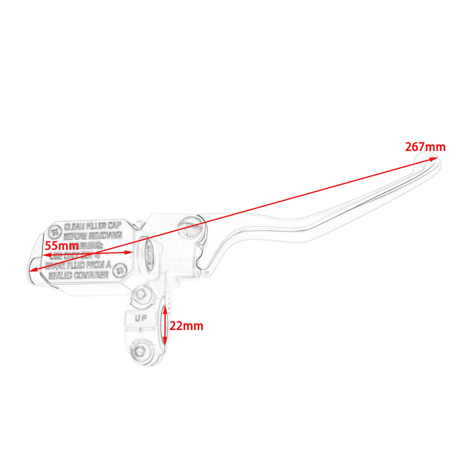 Motorcycle Brake Pump Front Master Cylinder Hydraulic Brake Lever 22MM For Aprilia GPR150 ABS APR150 V APR150-V GPR250R