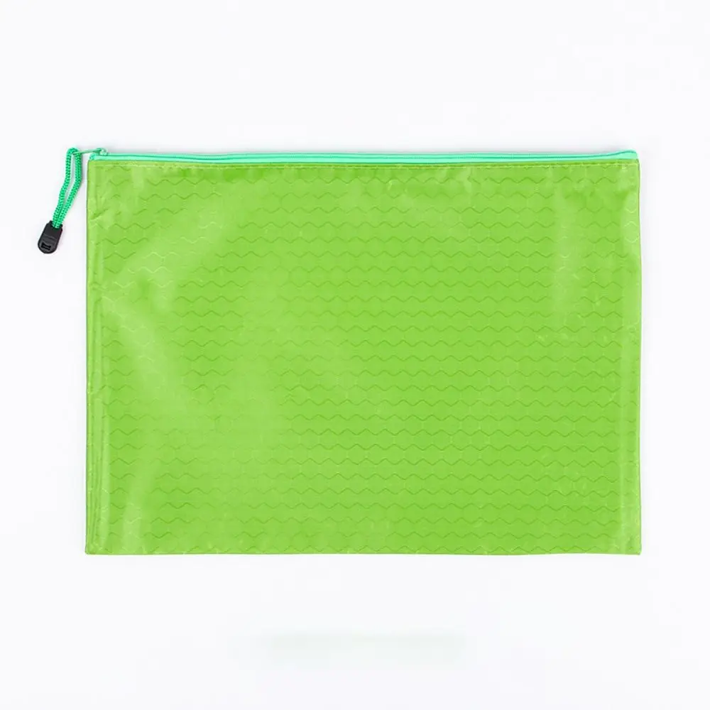

Color A4 Zipper File Bag Portable Waterproof File Folder Large Capacity Oxford Cloth Stationery Storage Mesh Bag