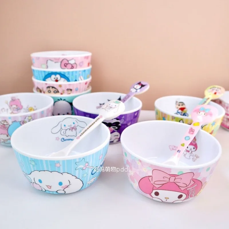 

5-inch Cinnamoroll My Melody Anime Kawaii Sanrio Ins Children Rice Bowl Cute Pochacco Baby Food Bowl Tableware Gifts for Kids