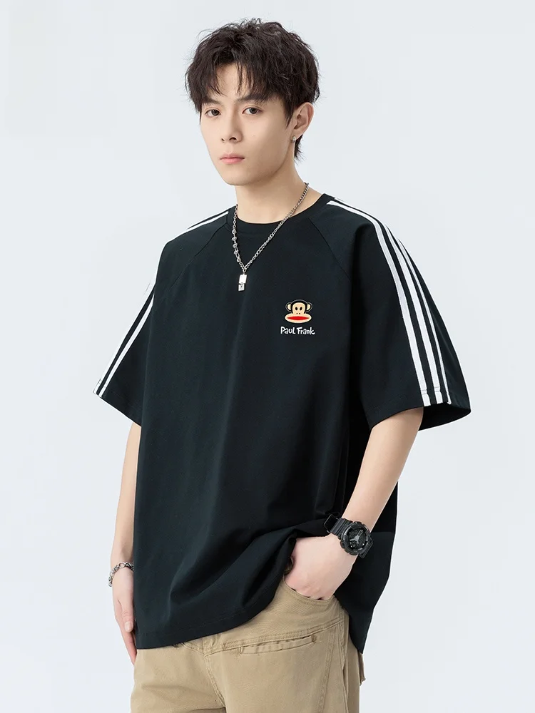 

Футболка Paul Frank American Sle Ice Silk свободного кроя, легкая, с коротким рукавом, для мужчин, летняя, с охлаждающим эффектом, повседневная, с логотипом обезьяны