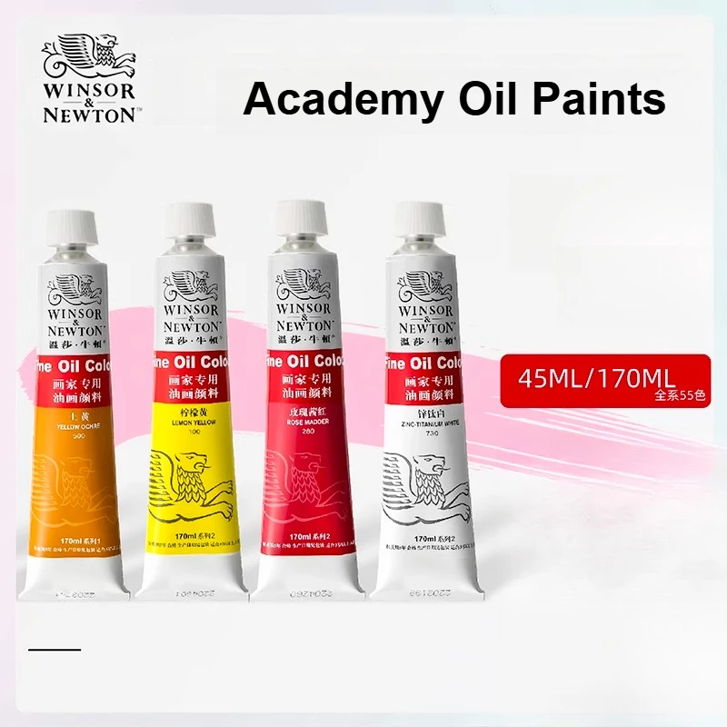 Winsor & Newton Academy Oil Paint 45ml/170ml Large Tubes,Professional Oil Based Paint Supplies for Artists, Students, Beginners