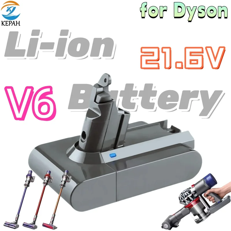 

100% новый V6 21,6 В 6,8 Ач для пылесоса Dyson, литий-ионный аккумулятор DC58 DC59 DC61 DC62 SV09 SV07 SV03 SV04 SV06 SV05