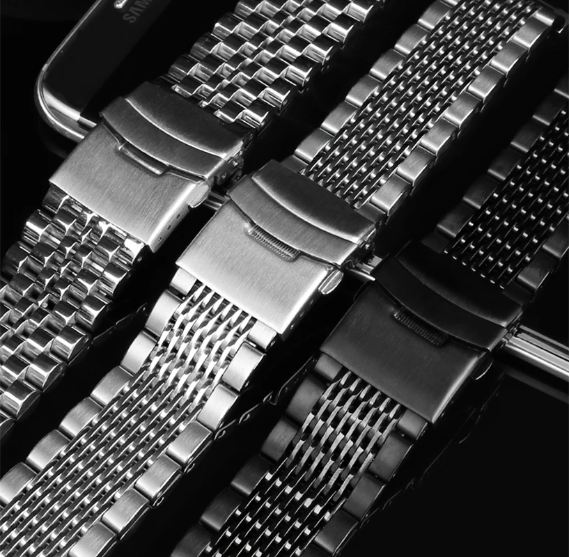 Untuk CASIO Mountaineering tali jam tangan PRG-600YB/ORG-650 PRW-6600 jam tangan pria tali jam tangan baja tahan karat 24MM