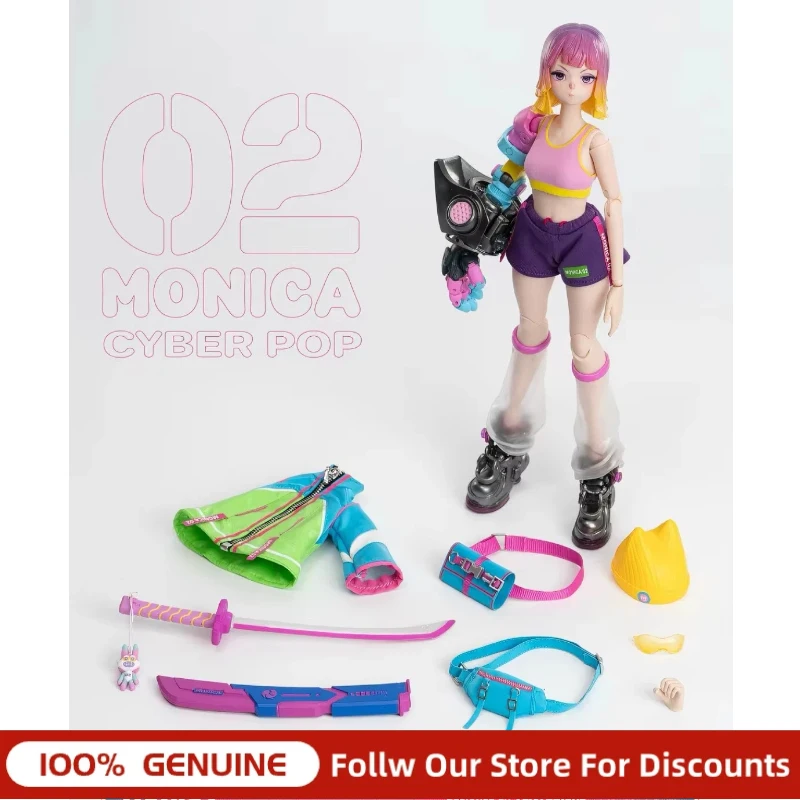 Genuine Beautiful Chemistry 1/6 SDCC Cyber Pop Monica 02 Articulated Figure Seven Stars Limited Collectible Desktop Decor Gift